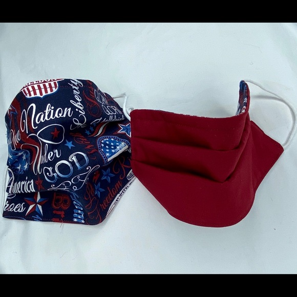 Hand Crafted Other - FACE MASK Support USA , 4th of JULY I LOVE USA.